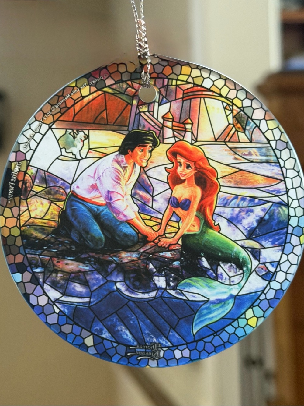 Disney Little mermaid StarFire Prints glass ornament